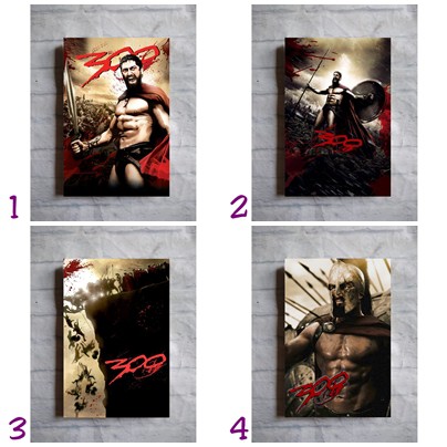 poster film 300 Leonidas dekorasi dinding vintage kayu jadul retro NOT original custom