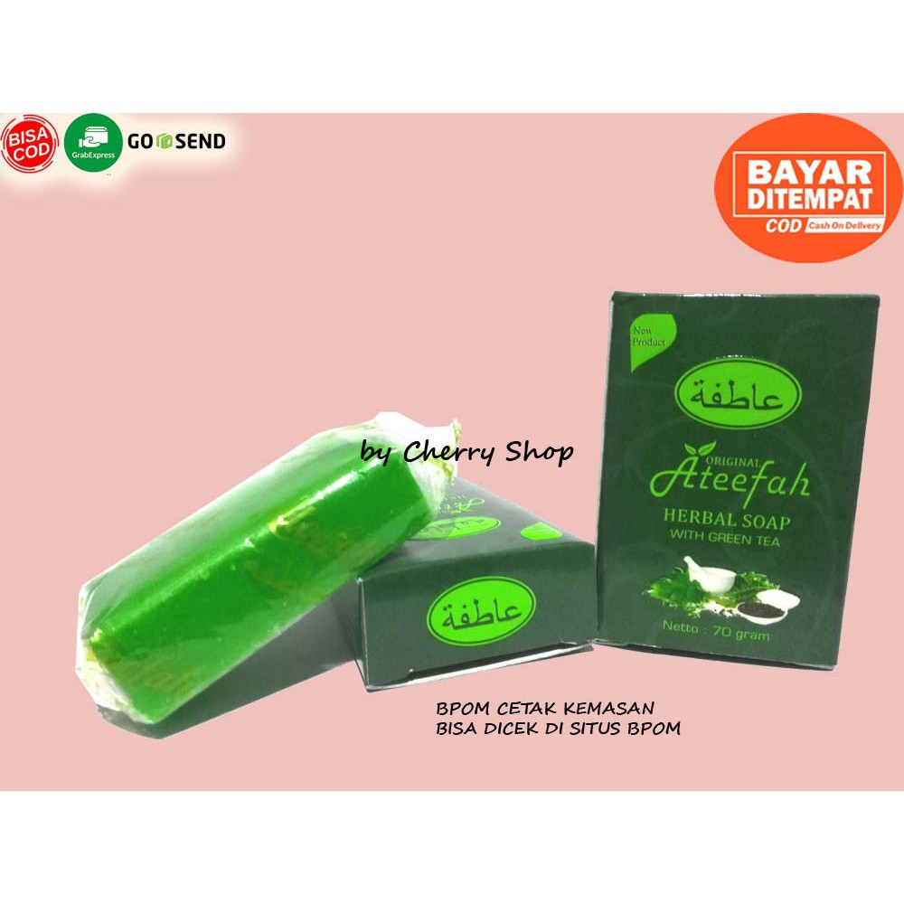 [BUY 6 GET GIFT] [BPOM] [DEALER] SABUN ARAB WITH GREEN TEA ATEEFAH 70GR CHERRY BUKAN PYARY NALPARAMA