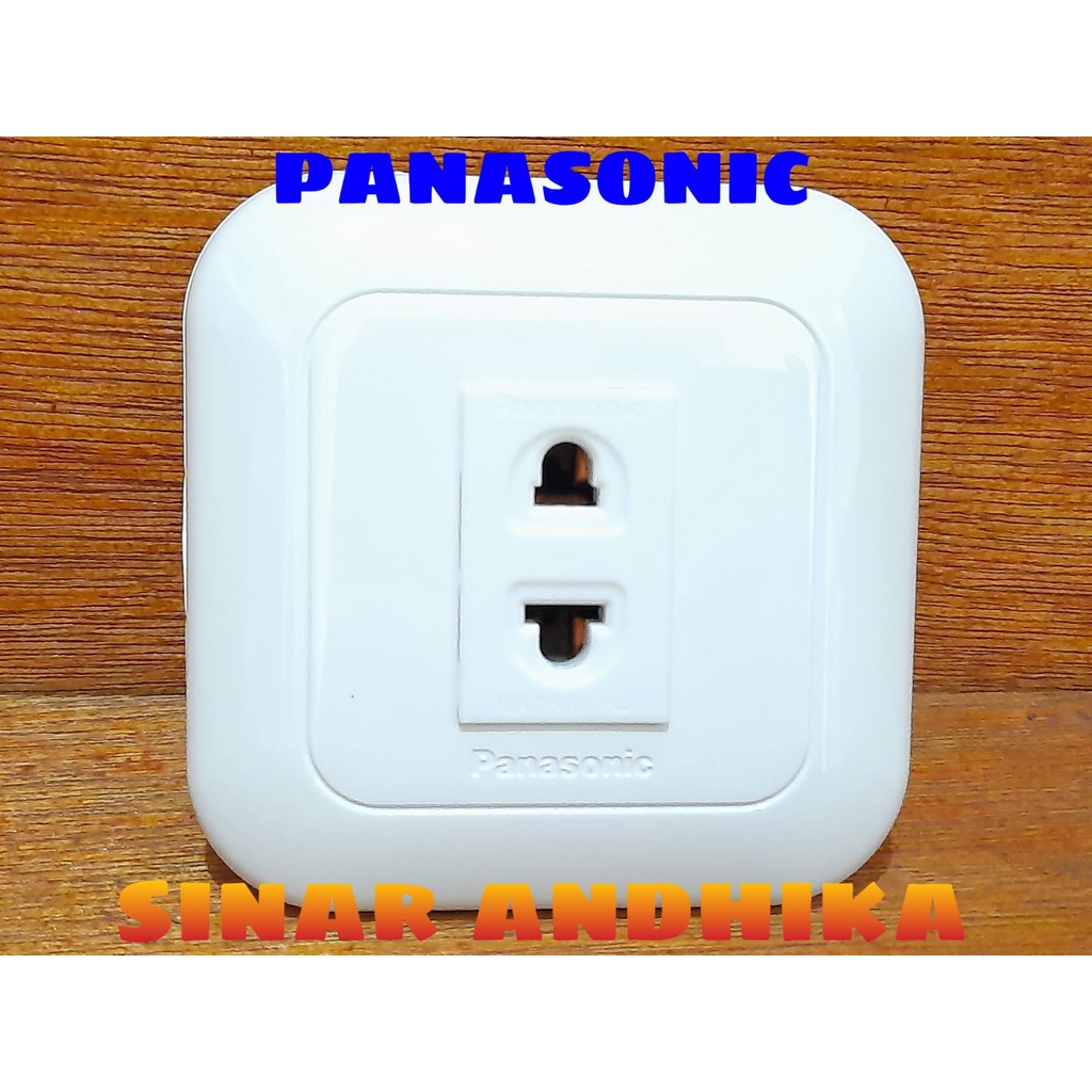 STOP KONTAK SINGLE UNIVERSAL PUTIH PANASONIC WEJ 78019+WEJ 10919