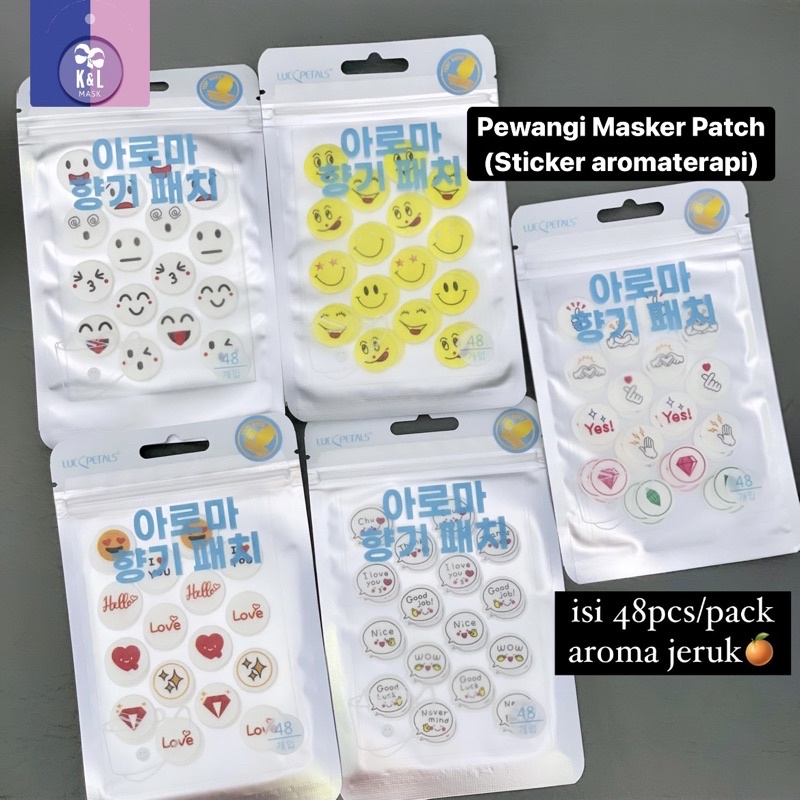 PEWANGI MASKER PATCH STICKER AROMATHERAPY isi 48