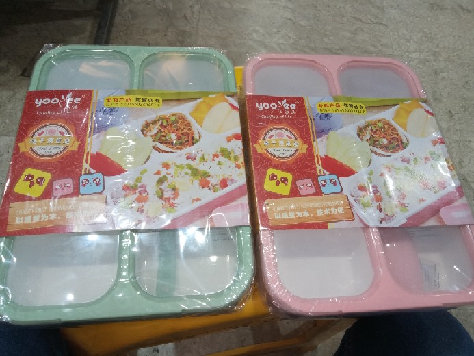 Tempat Makan Yooyee 578 Green Pink Blue Anti Tumpah