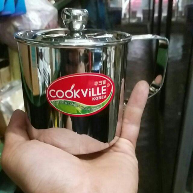 Gelas Mug Stainless Tutup 8 Cm Cookville