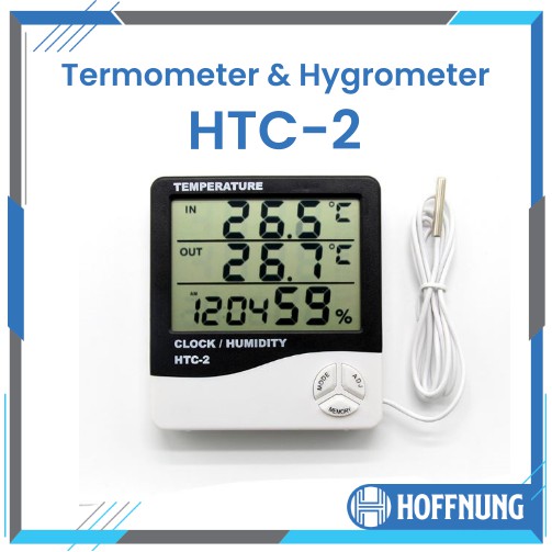 HTC-2 Digital Hygrometer Temperature Meter Clock HTC2 HTC 2 kabel 1,5m