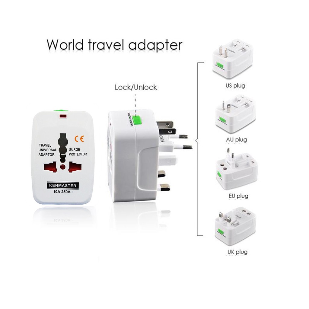 Kenmaster Colokan Universal / Colokan Multi / Universal Travel Adaptor