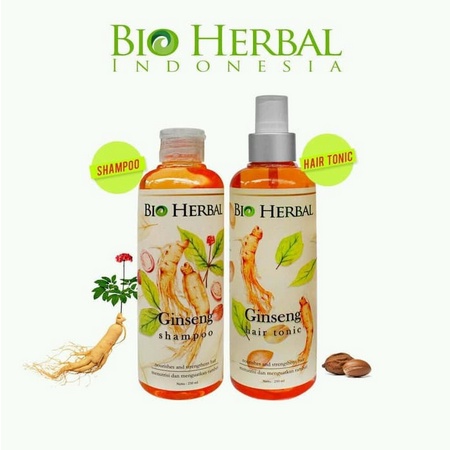 Bio Herbal Shampoo & Hair Tonic | Bio Herbal Ginseng Sampo BPOM | BIOHERBAL HAIR TONIC