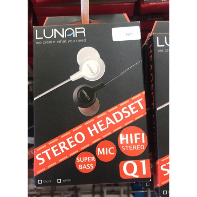 HANDSFREE MURAH HEADSET HENSET HANDSET EARPHONE LUNAR Q1 SUPERBASS