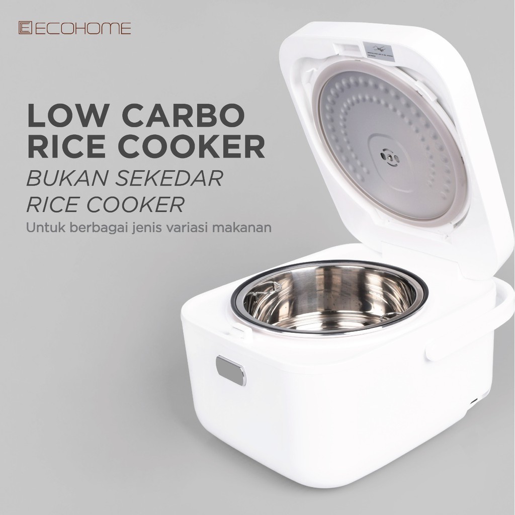 Rice Cooker Digital Low Carbo ECOHOME Penanak Nasi Garansi Resmi 1Th