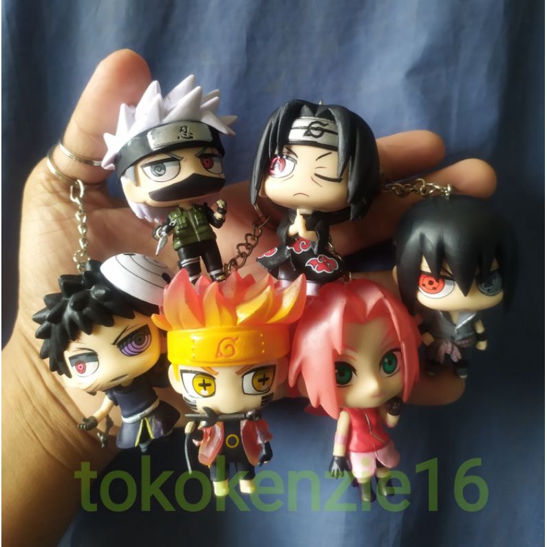 Jual Gantungan Kunci Keychain Action Figure Naruto Kakashi Sasuke