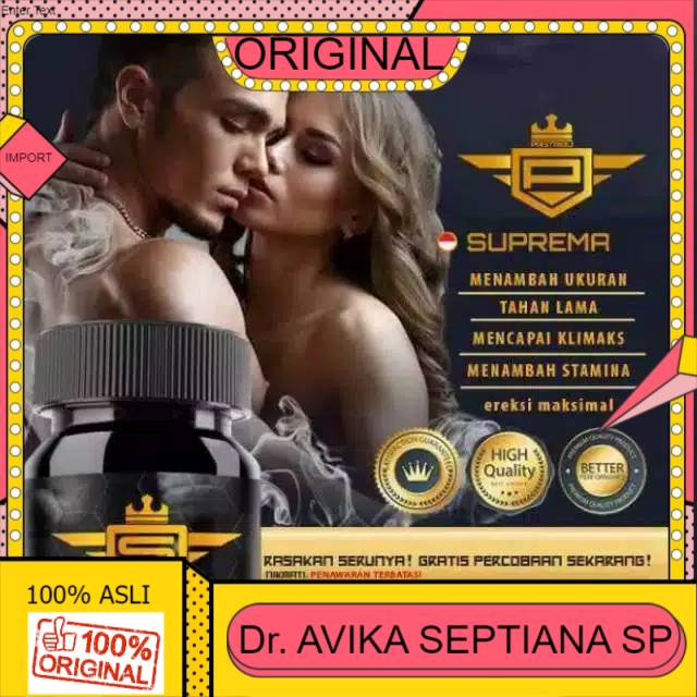 100% ASLI SUPREMA ASLI 100% ORIGINAL SUPLEMEN HERBAL BPOM KUAT BESAR OBAT TAHAN LAMA
