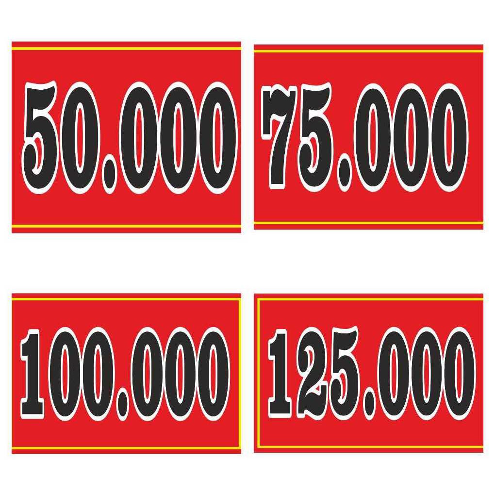 

DISPLAY KARTON TULISAN HARGA 50RB 75RB 100RB 125RB