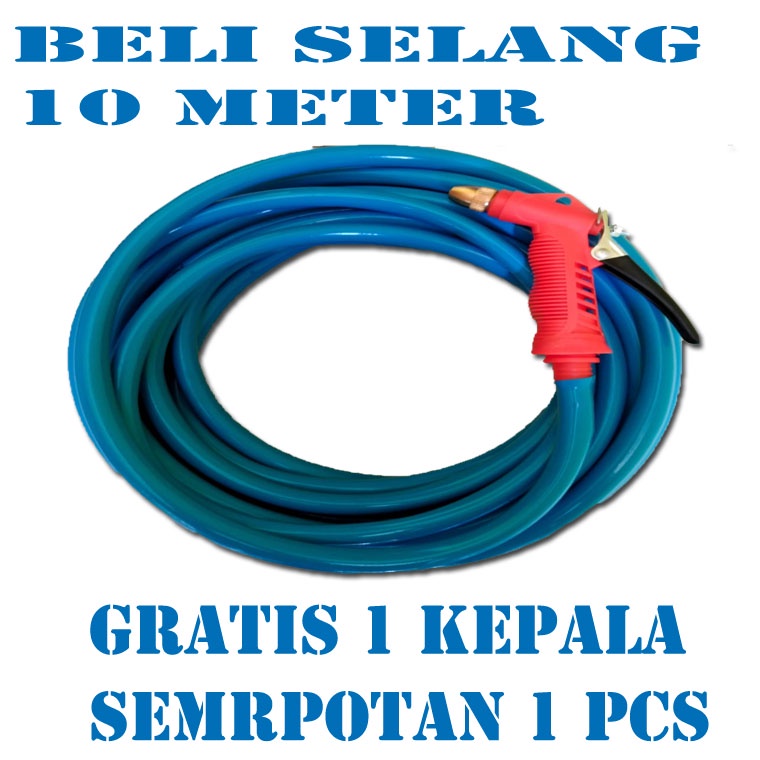 Beli selang air 10 Meter Diameter 5/8 Inch Gratis Kepala Semprotan air 1Pcs