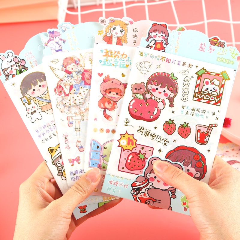 Stiker Aesthetic Quality Korea Decoratif Lucu 4 Lembar Eksekutif