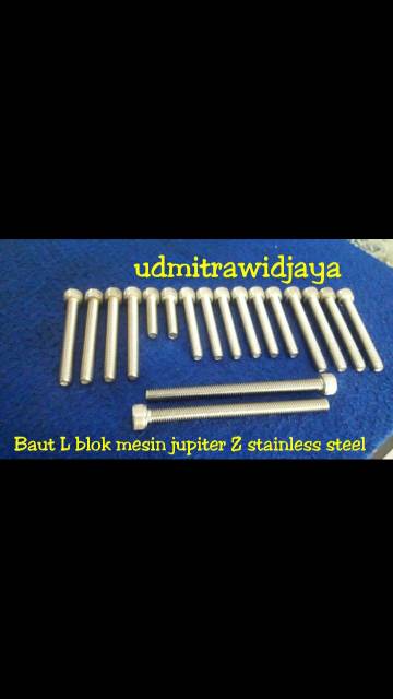 Baut blok mesin jupiter Z   L stainless steel