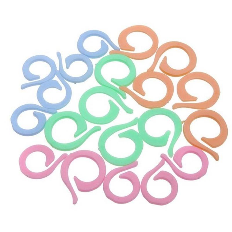 peniti plastik pengait masker penanda rajut stitch marker crochet kokot udang lockpin knitting holder clip knitting craft split ring marker