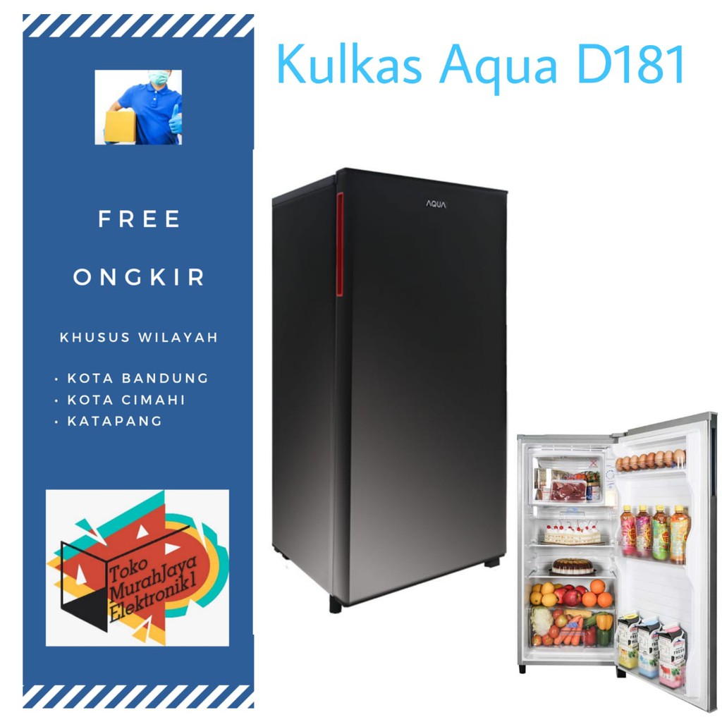 Kulkas 1 Pintu Aqua Sanyo D 181 Big Freezer Low Watt 