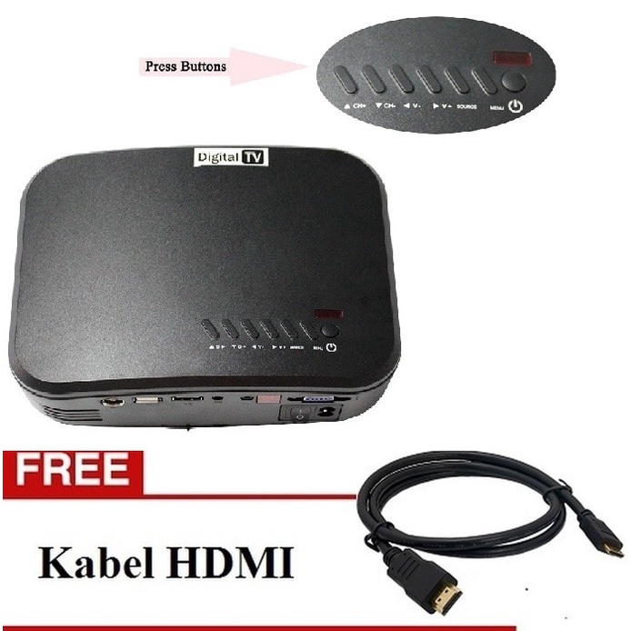 CHEERLUX C6 MINI LED PROJECTOR WITH DIGITAL TV ( VERSI BARU )