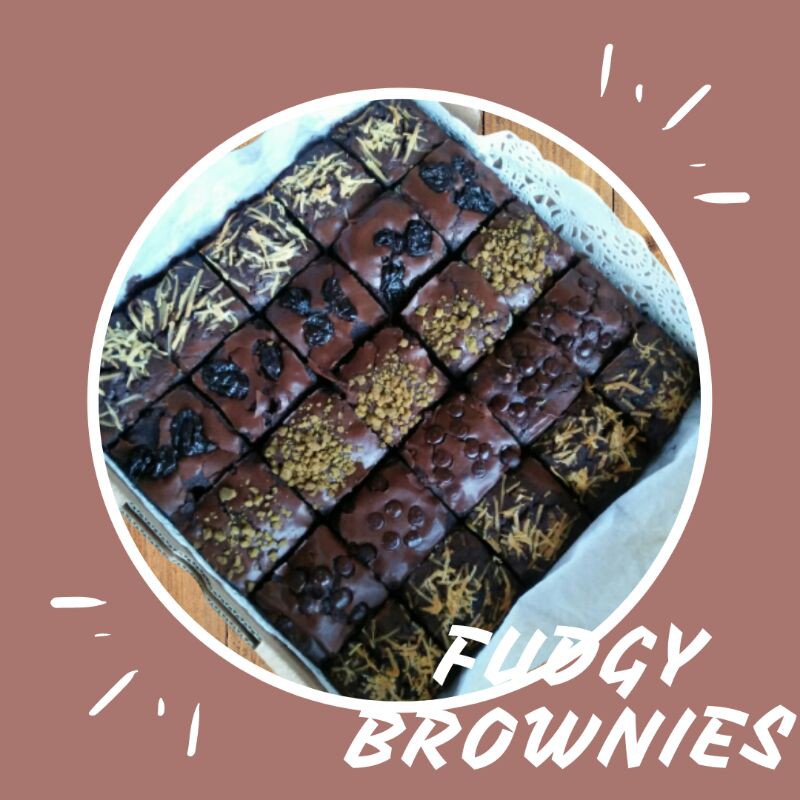 Fudggy Brownies/Brownies Sekat murah dan enak FULL 1 BOX BERAT -/+ 1Kg