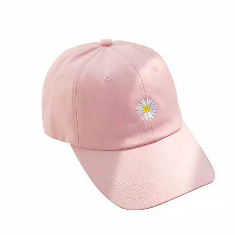 COD Topi baseball pria wanita topi baseball dewasa gaya korea topi higt quality Bordir Bunga DAISY