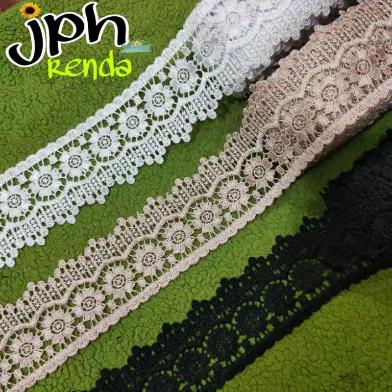 Renda Zipper 6 Cm Isi Pergulung 15 Yard