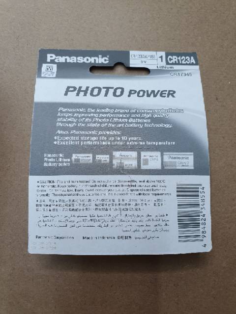 Baterai CR 123 Panasonic Lithium 3V Original