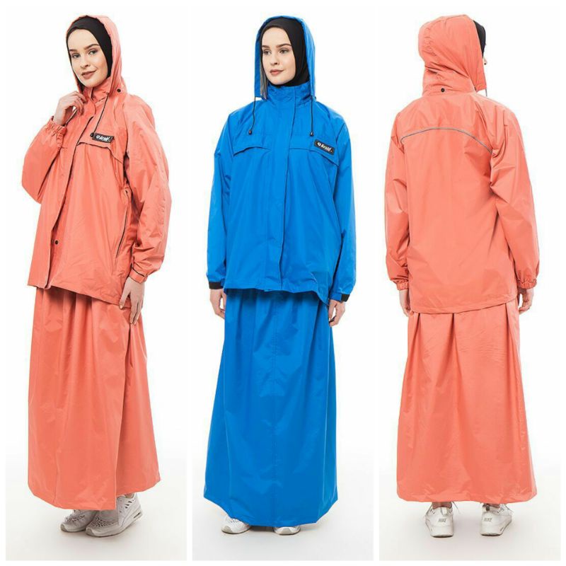 Jas Hujan Wanita Acold Setelan Jaket - ROK