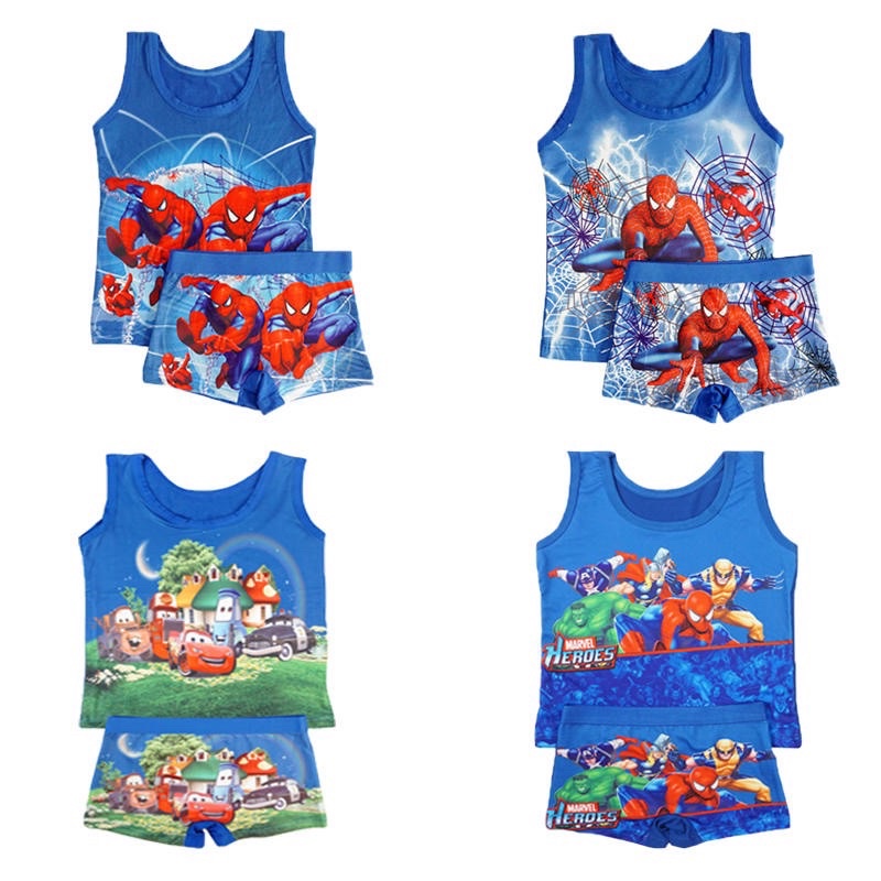 3 PCS SETELAN SINGLET ANAK COWOK / 3 PCS SINGLET &amp; 3 PCS BOXER