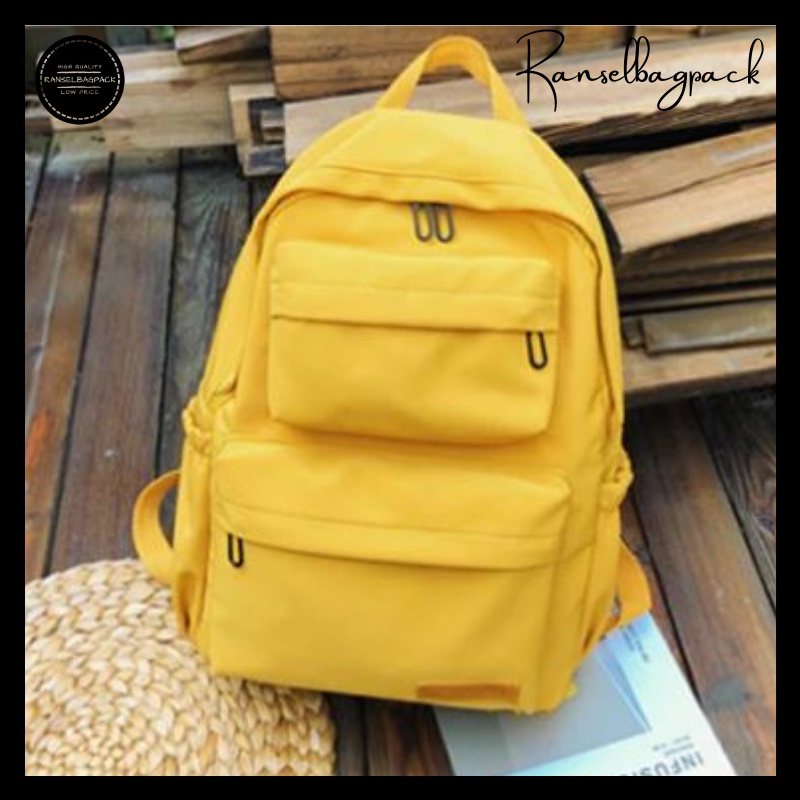Tas Ransel Backpack wanita sd smp Punggung Bahu Import Korea Kekinian Terbaru Simple Casual Sekolah