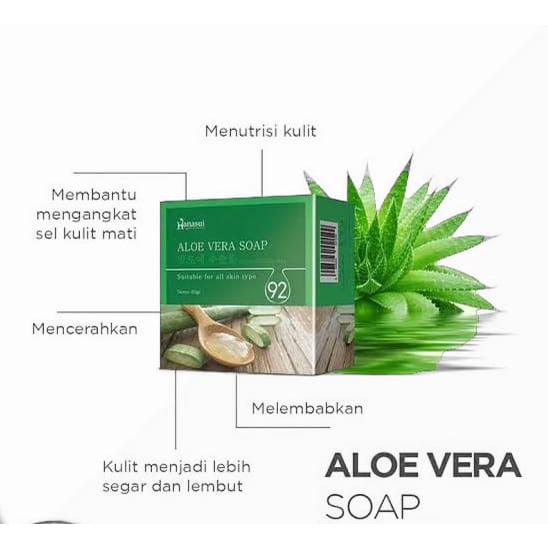 [ ALOE VERA ] HANASUI Aloe Vera Soap Sabun Lidah Buaya BPOM