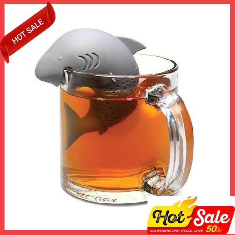 Cuci Gudang Alat Saringan Teh Cangkir Teh Model Ikan Hiu Lucu Bahan Silikon Saringan Kopi Terlaris Prd-0938 beWYYktWBA375