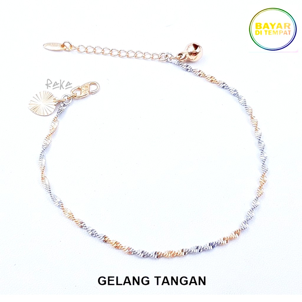 Raka Acc - Gelang Tangan Xuping Borsalino Kecil Gold Silver Perhiasan Wanita Menawan 120