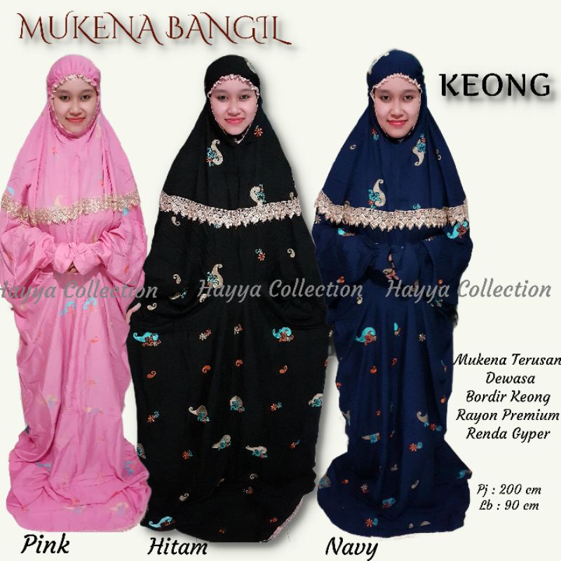 Mukena Rayon Premium Renda Gyper / Mukena Rayon Bordir Keong / Bordir Daisy / Bordir Merak / Bordir 