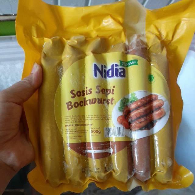 Sosis sapi nidia long isi 6 500gr