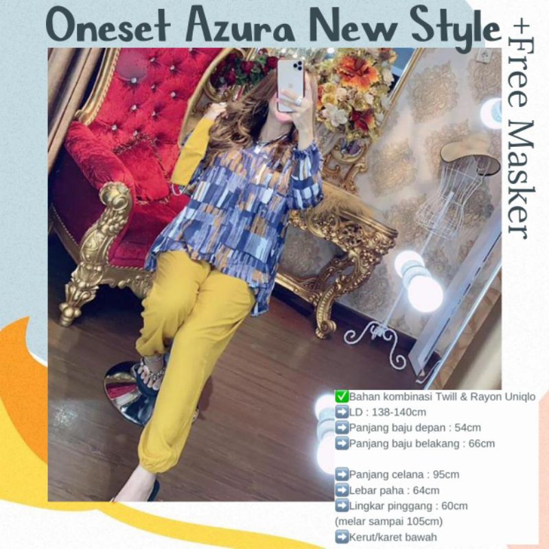 (Pesanan) OneSet Azura new style free masker RGB Original