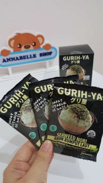 Gurih Ya Seaweed Gusset isi 10 sachet x 5.5gr seasoning abon rumput laut original box