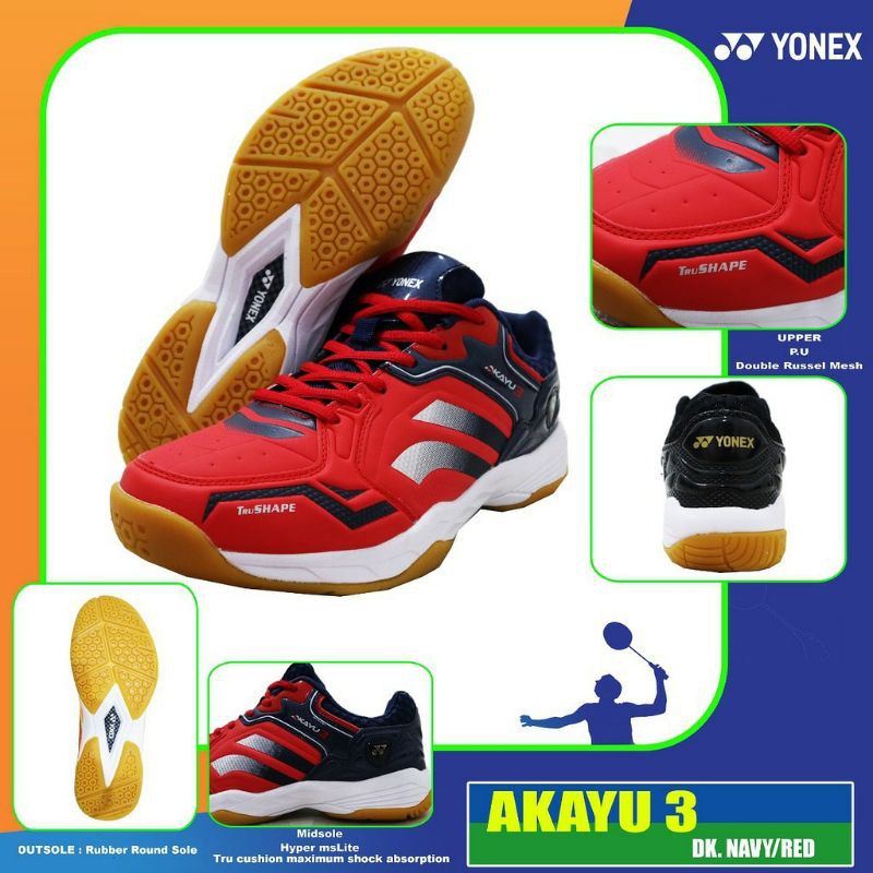 Sepatu Yonex Original Akayu 3 red