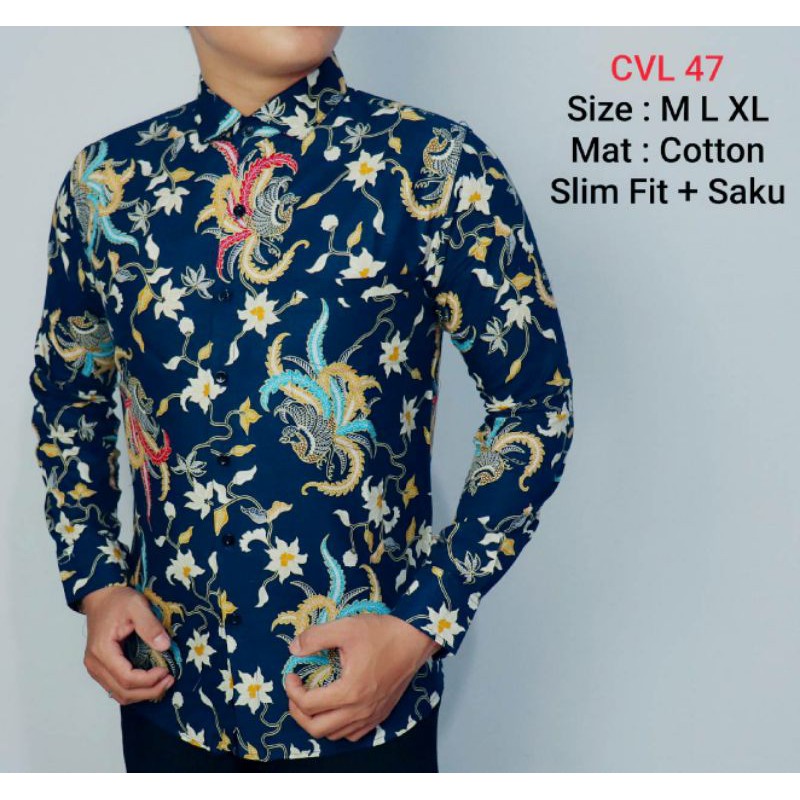 KEMEJA BATIK PRIA COLINDION BAJU BATIK PRIA ELEGAN MEWAH CBL1074