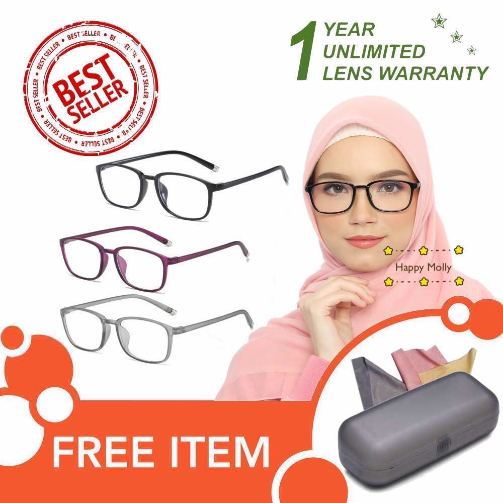 Kacamata Anti Radiasi Blue Ray Lens (Design Korea) Unisex - HM8037 ( Group ) FREE Kotak Kacamata