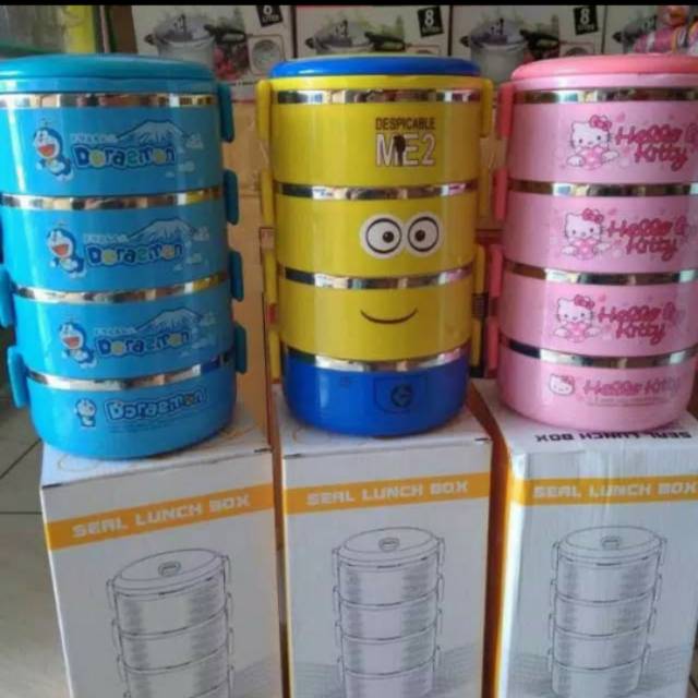 Rantang 4 susun karakter/Rantang 4 susun stainless