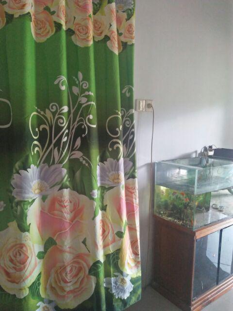 Gorden Tirai Pintu Motif Bunga Uk 135x220