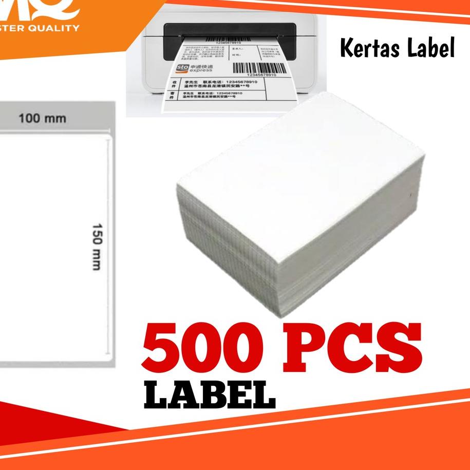 

Baru - MQ Kertas Thermal/Kertas Print RESI JOB Thermal Tempel 100x150mm & 100x100mm isi 500 lembar ..