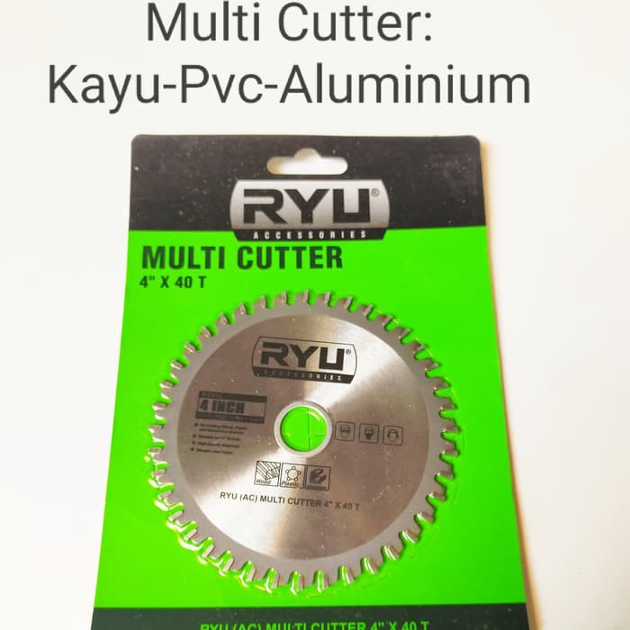 RYU Multi cutter mata gergaji putar 4 inch x 40T Pemotong Pvc Alumunium Fiber Kayu Multicutter 4&quot;