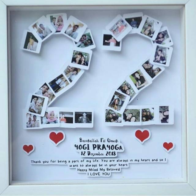 Pop up frame birthday /  Bingkai 3D / scrapbook