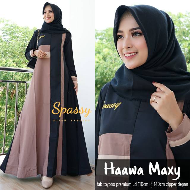 Haawa Maxy Ory by Spassy Dress Maxy | Maxi Dress | Suplier Hijab Solo | Grosir Hijab Solo