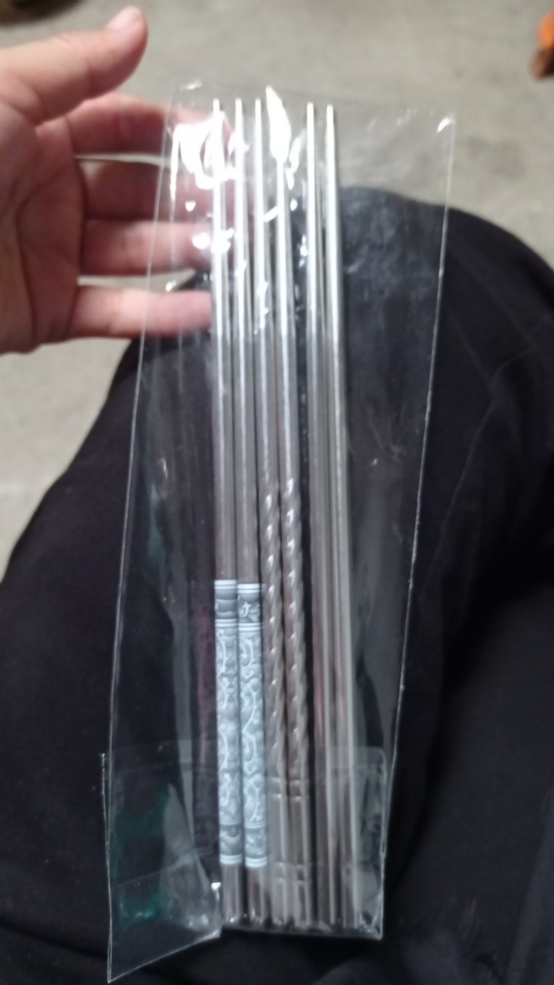 Laciola 3 Pasang Sumpit Stainless Steel Berkelas Chopstick Import High Quality