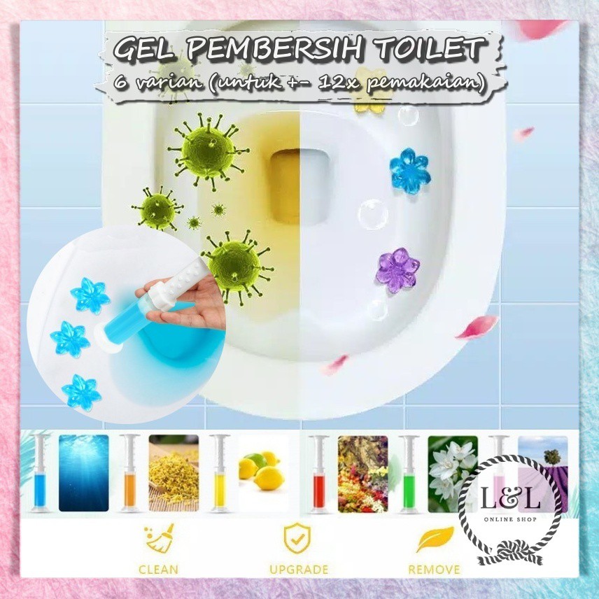 Gel Pengharum Kloset Closet Duduk Jongkok Berdiri Wastafel Gel Pembersih Toilet Kamar Mandi 6 Varian