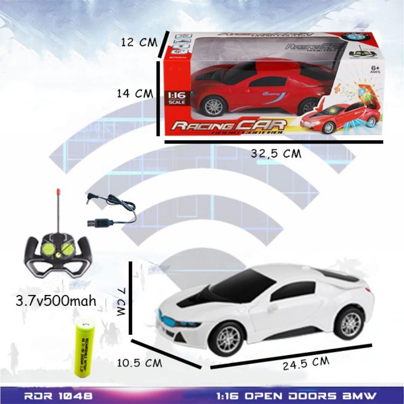 RC Mobil Remote Control Radio Control RDR1048 Putih RC BMW Buka Pintu RADAR