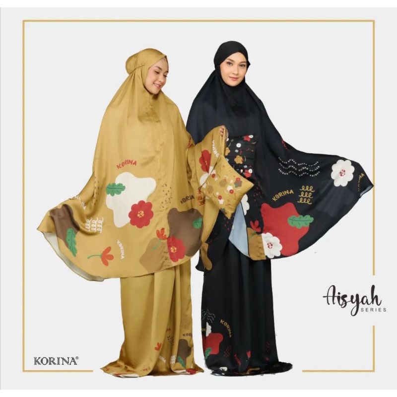 Mukena Korina original Aisyah,mukena Aisyah korina,Siren top atasan korina ori