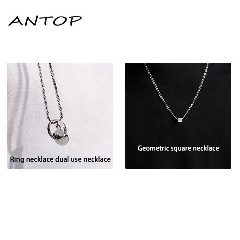 Kalung Bahan Stainless Steel Titanium Untuk Pria Dan Wanita