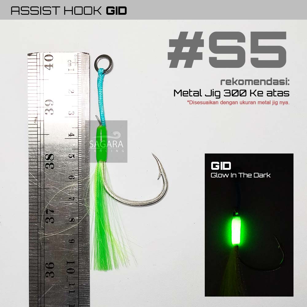 Assist Hook GID Hook Pike Kail Pancing-#S5 Single