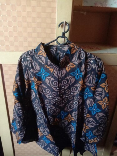 Tey-17 Batik Wanita Asj Sa Hrb026 Kenongo Kemeja Tosca Pendek